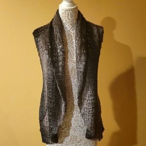 Mona B furry vest with collar